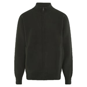 Olaf Hussein Heren knitted zip up cardigan