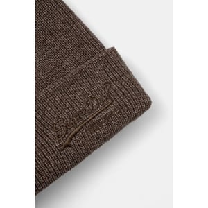 Superdry M9010184a logo beanie cbf kobicha brown