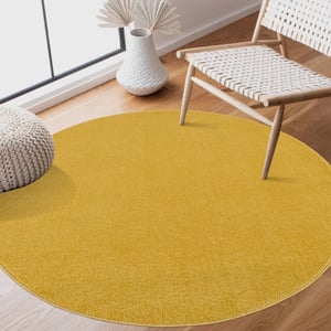 Muratap Uni rond effen laagpolig vloerkleed modern 150 cm rond