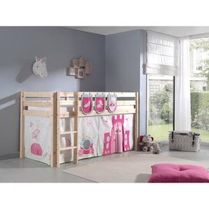 Lucevi pino halfhoogslaper + ladder + princess gordijntjes + 3 zakjes -
