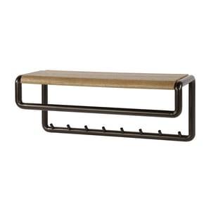 Hoyz kapstok luno roede en hoedenplank 8 haken drift brown