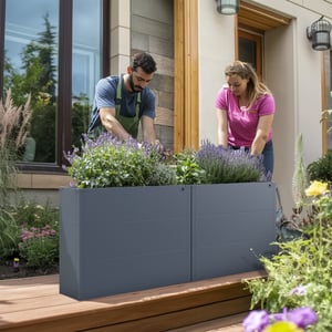 4gardenz ® plantenbak verhoogde bodem bloembak 100x30x77 cm