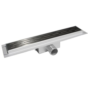 Vtw Living douchegoot rvs met flens verstelbaar 60 x 7 cm