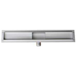 Vtw Living douchegoot rvs met flens verstelbaar 60 x 7 cm