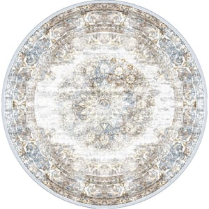 Veer Carpets Vloerkleed viola taupe rond ø200 cm