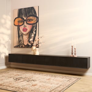 Starfurn zwevend tv meubel madison black 280 cm