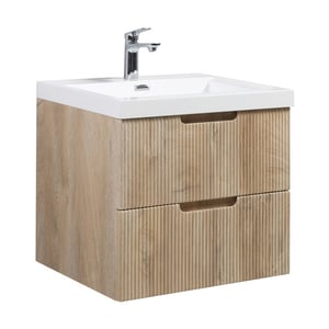 Badplaats Badkamermeubel set thermis 60cm licht badmeubel met wastafel
