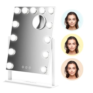 Mirlux Hollywood spiegel 44x30cm wit