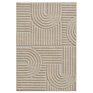 Muratap Japandi art vloerkleed boho scandinavisch laagpolig effen - 240x340 cm