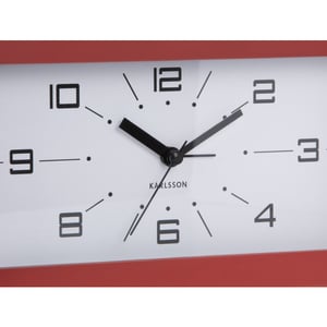 Karlsson wekker lujo rectangle ochre red & jungle green