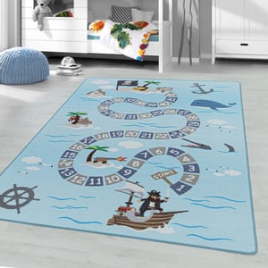 Muratap Play vloerkleed kinderkamer numbers laagpolig 140x200 cm