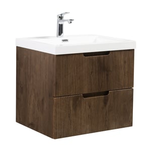 Badplaats Badkamermeubel set thermis 60cm bruin badmeubel met