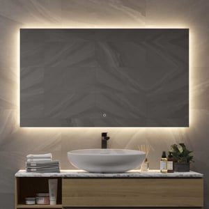 Vtw Living badkamerspiegel met verlichting en verwarming spiegel 120 x 80