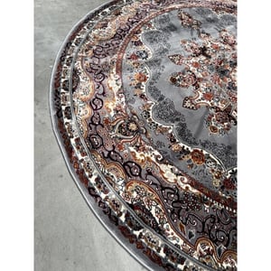 Muratap Isfahan oosters vloerkleed nain laagpolig klassiek vintage tapijt rond / multi- 250 cm rond