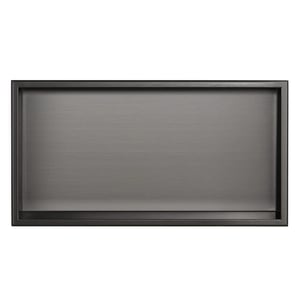 Vtw Living inbouwnis badkamer geborsteld gun metal 60 x 30 x 10 cm