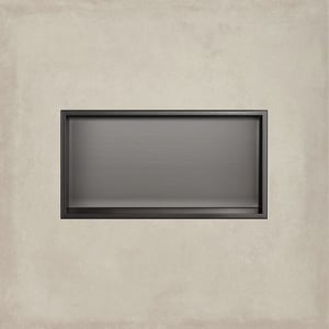 Vtw Living inbouwnis badkamer geborsteld gun metal 60 x 30 x 10 cm