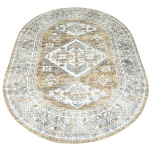 Veer Carpets Vloerkleed laria brown 5 ovaal 160 x 230 cm