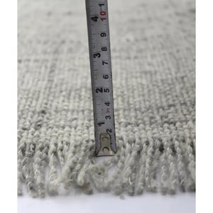 Velaar Outlet vloerkleed flocus 100% wol effen grijs platgeweven modern-