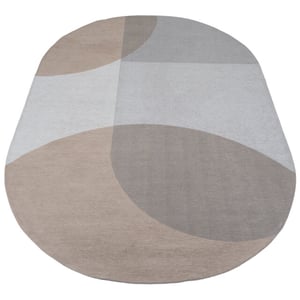 Veer Carpets Vloerkleed eli beige ovaal 160 x 230 cm