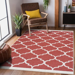 Muratap Boho kelim dubbelzijdig wasbaar vloerkleed creme 80x150 cm