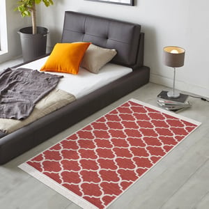Muratap Boho kelim dubbelzijdig wasbaar vloerkleed creme 80x150 cm