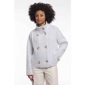 Rino & Pelle short double breasted jacket beth.5012621 11064 light blue graphic
