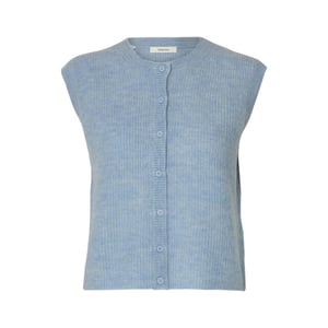 Selected Femme slflulu sl button o-neck vest ex 16098808 cashmere blue