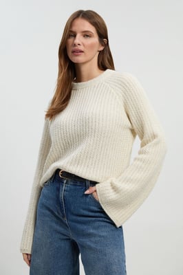 Sequin Knit Tie Bow Jumper