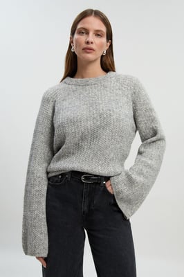 Sequin Knit Tie Bow Jumper
