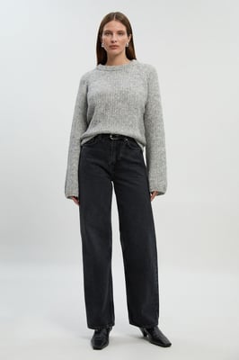 Sequin Knit Tie Bow Jumper