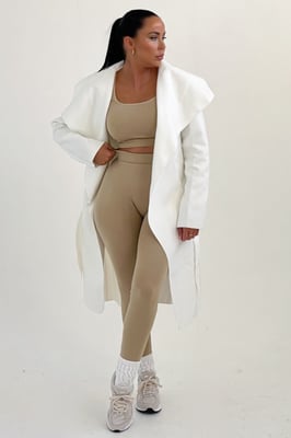 Waterfall Duster Belted Long Coat