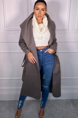 Waterfall Duster Belted Long Coat