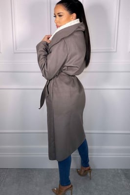 Waterfall Duster Belted Long Coat