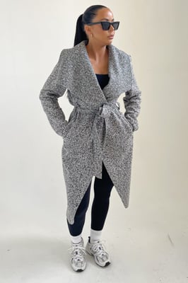 Waterfall Duster Belted Long Coat