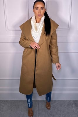 Waterfall Duster Belted Long Coat