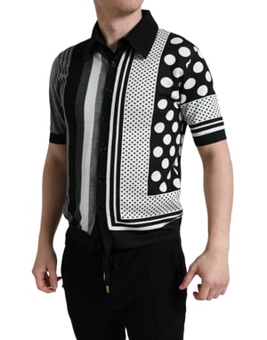 Gebreide Poloshirt Met Patroon