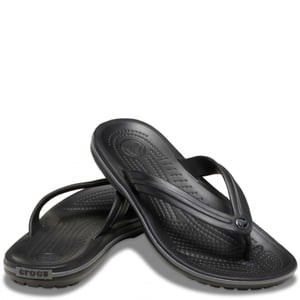 Crocs Crocbrand teenslipper voor heren in zwart-grijs