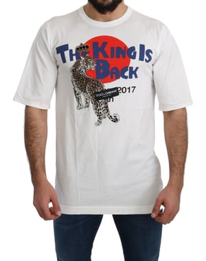 Leopardtryckt T-shirt Kungen är tillbaka