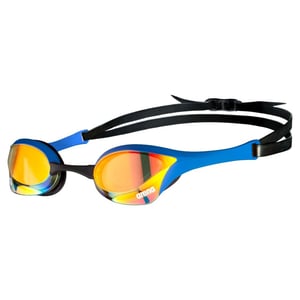 Arena Cobra Mirror Ultra Swipe Swimming Goggles (Yellow/Copper/Blue)