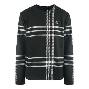 Fred Perry Tartan trui voor volwassenen (Zwart, Wit)