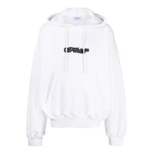 Off-White Unisex Adult Blurr Book Oversized Hoodie (Wit)