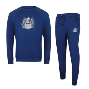 Aquascutum Heren Iconic Crest Crew Neck Trainingspak (Marineblauw)