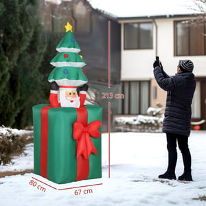 4goodz Opblaasbare kerstdecoratie met led-lampjes voor binnen en buiten