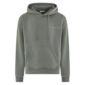 Flaneur Homme Heren doublelogo washed hoodie beige