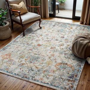 Muratap Picasso sarough vintage vloerkleed creme / beige laagpolig-