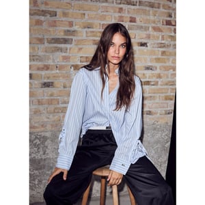 Haute L'Amitié Haute l’amitié alvina tie stripe blouse