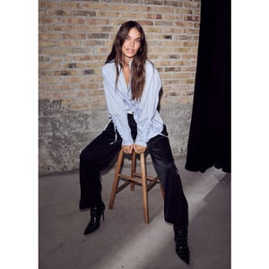 Haute L'Amitié Haute l’amitié alvina tie stripe blouse
