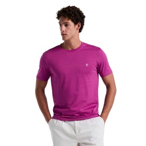 Original Penguin Heren Geborduurd T-shirt met logo (Paars)