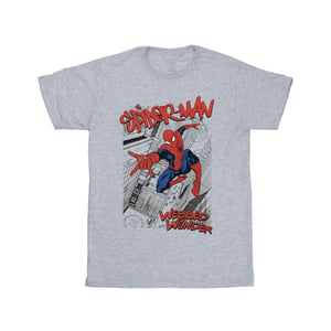 Marvel Jongens Spider-Man Sketch City T-Shirt (Sportgrijs)