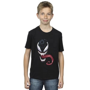 Marvel Boys Venom Face T-Shirt (Black)
